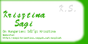 krisztina sagi business card